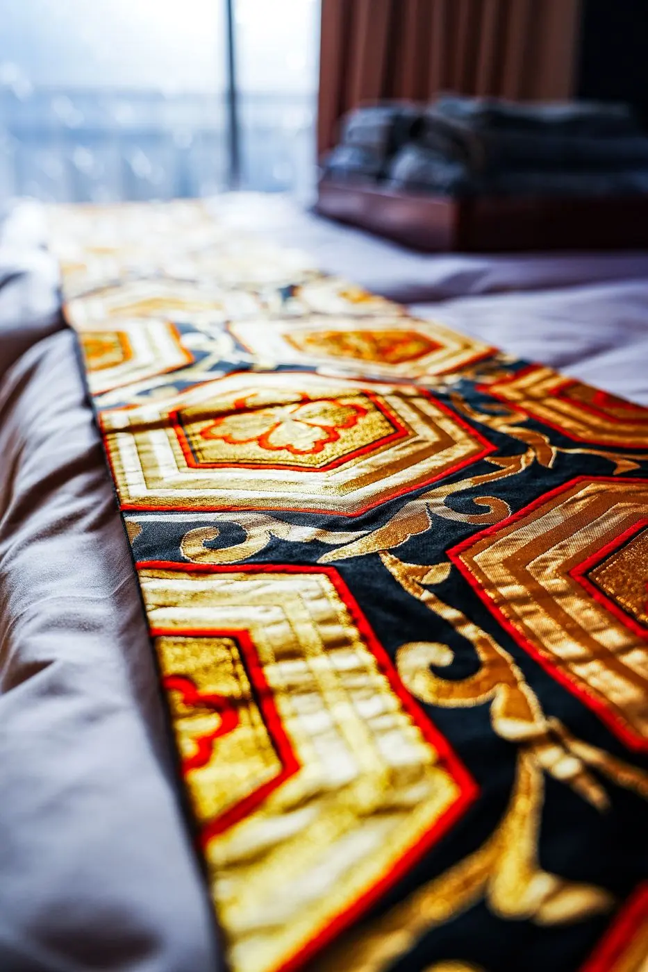 A gold obi runner