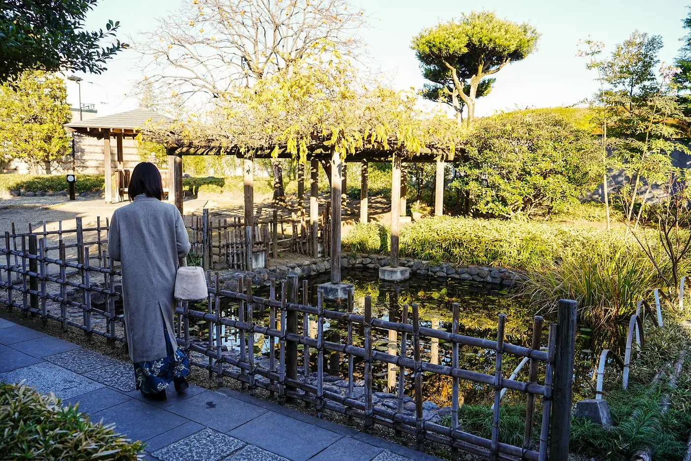 The garden pond at Yamamoto-tei
