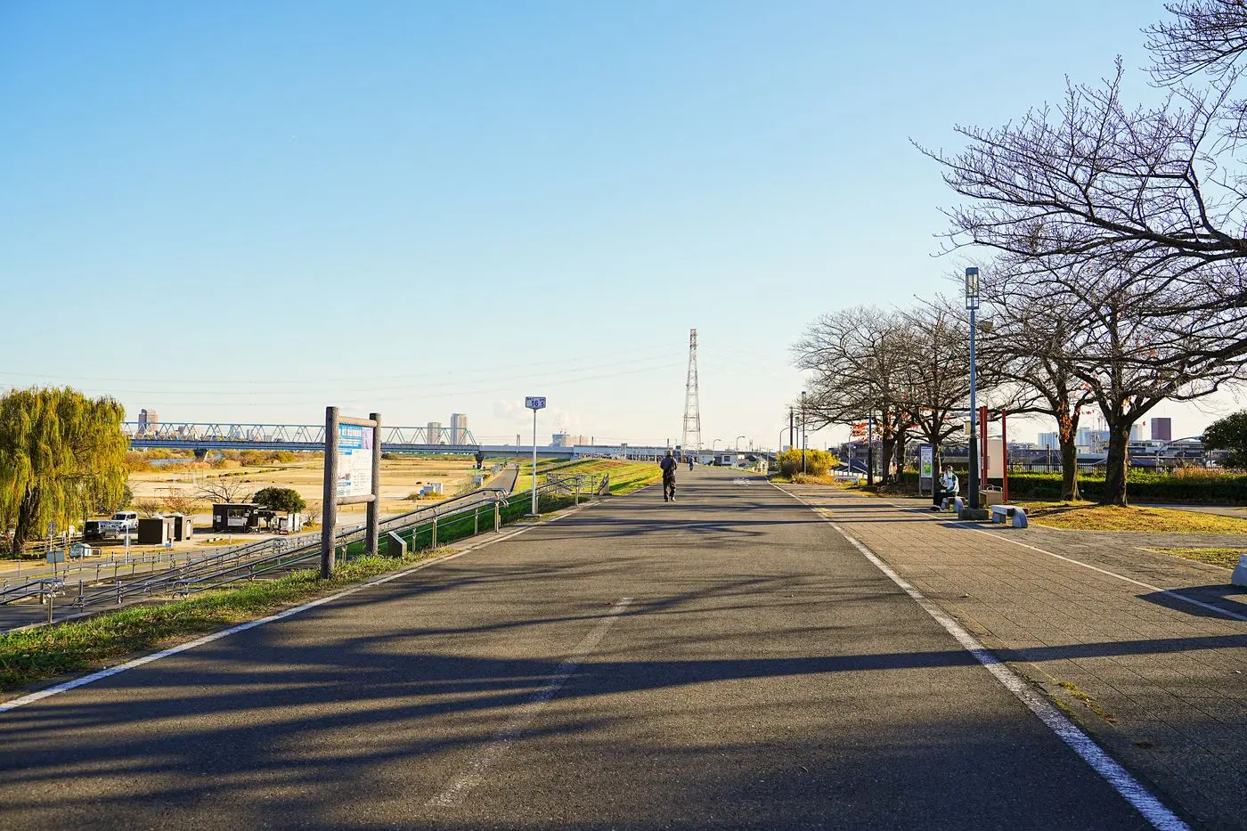 The Edogawa riverside road