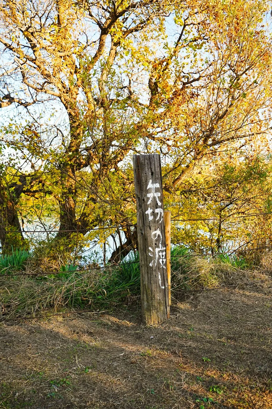 The sign of Yagiri no Watashi